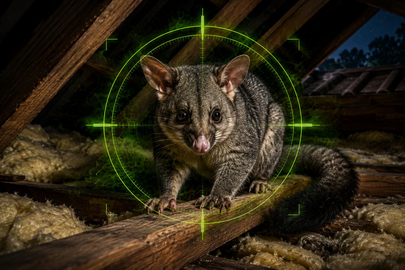 Possum Removal technician treating a Sydney home